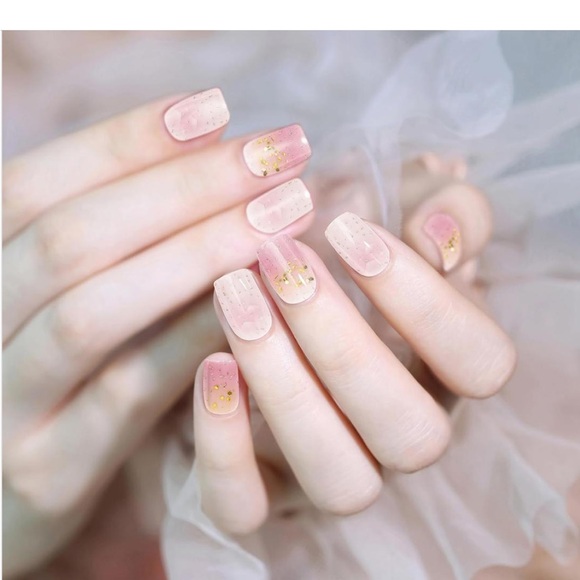 Gel Nail Strips Pink Glitter Ombre Set, 20 Pcs NEW - Picture 4 of 5